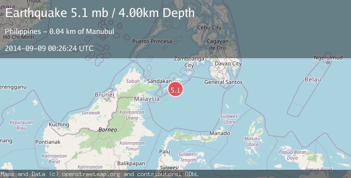 Map of SULU ARCHIPELAGO, PHILIPPINES