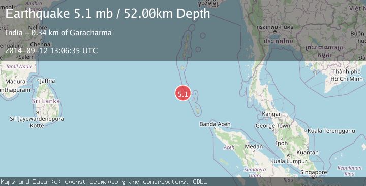 Map of NICOBAR ISLANDS, INDIA REGION