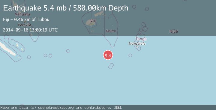 Map of SOUTH OF FIJI ISLANDS