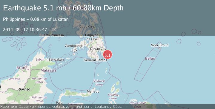 Map of MINDANAO, PHILIPPINES