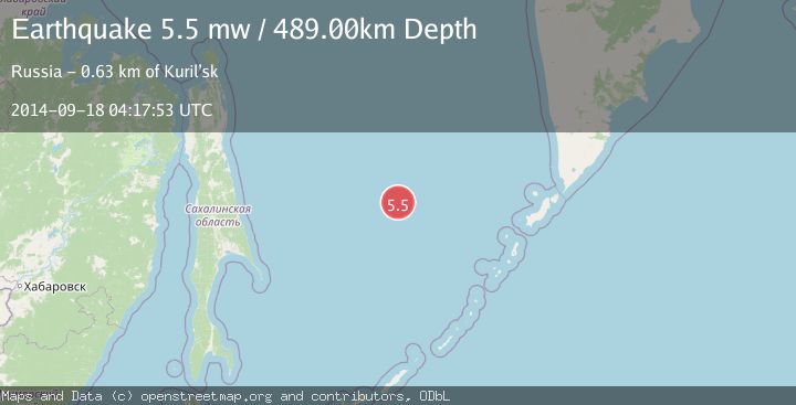 Map of NORTHWEST OF KURIL ISLANDS