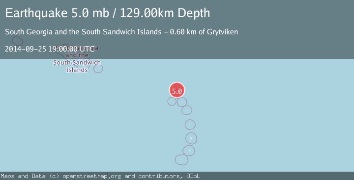 Map of SOUTH SANDWICH ISLANDS REGION
