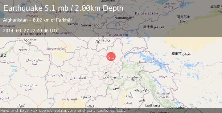 Map of HINDU KUSH REGION, AFGHANISTAN