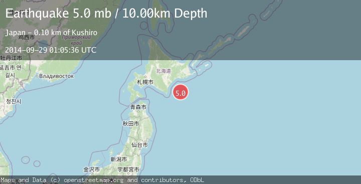 Map of HOKKAIDO, JAPAN REGION