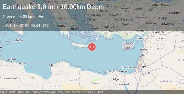 Map of EASTERN MEDITERRANEAN SEA