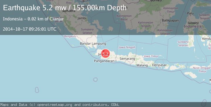 Map of JAVA, INDONESIA