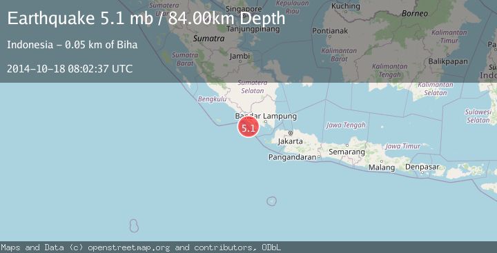 Map of SOUTHERN SUMATRA, INDONESIA