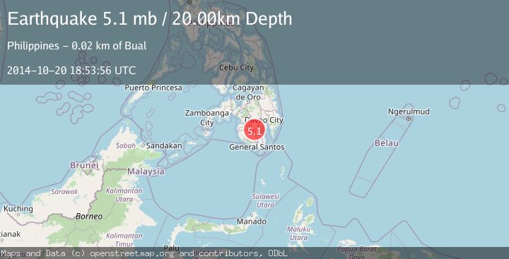 Map of MINDANAO, PHILIPPINES