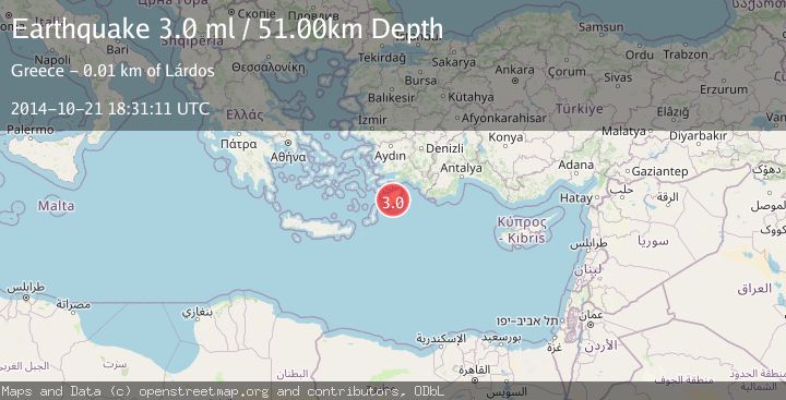 Map of DODECANESE IS.-TURKEY BORDER REG