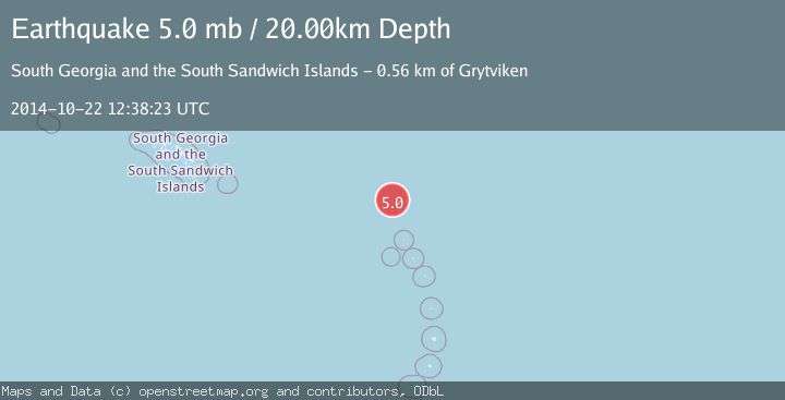 Map of SOUTH SANDWICH ISLANDS REGION