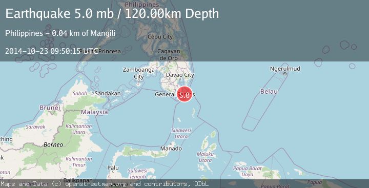 Map of MINDANAO, PHILIPPINES
