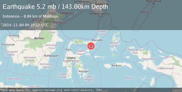 Map of MINAHASA, SULAWESI, INDONESIA