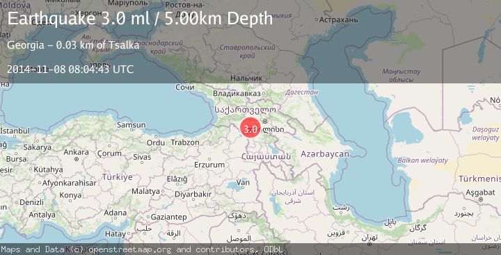 Map of GEORGIA (SAK'ART'VELO)