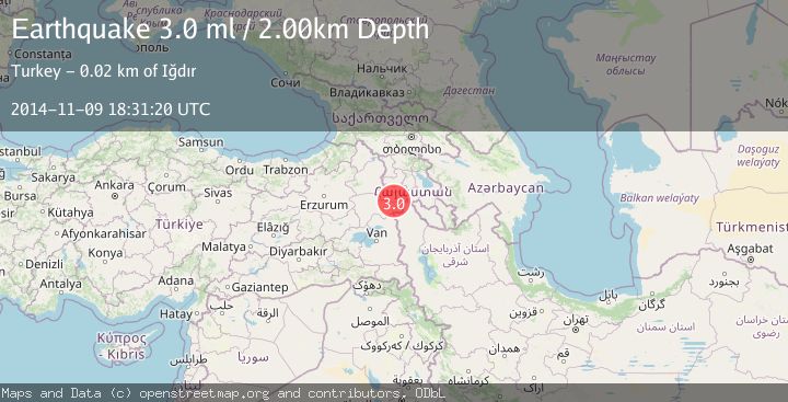 Map of TURKEY-IRAN BORDER REGION