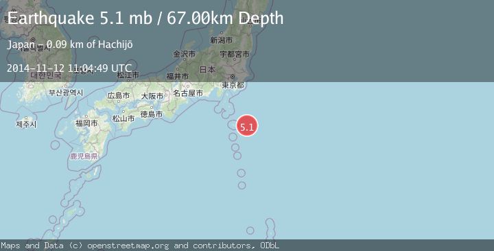 Map of IZU ISLANDS, JAPAN REGION