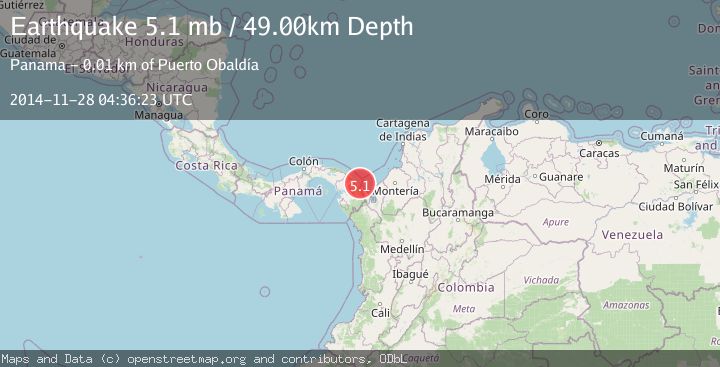 Map of PANAMA-COLOMBIA BORDER REGION