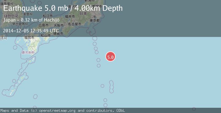 Map of IZU ISLANDS, JAPAN REGION