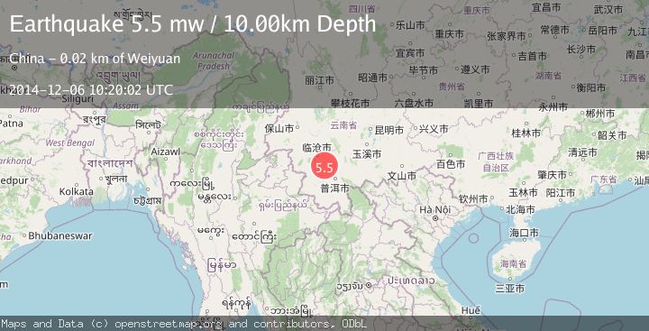 Map of YUNNAN, CHINA