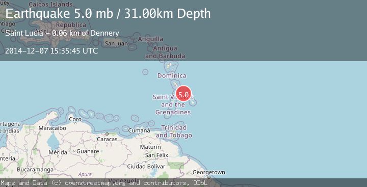 Map of ST. LUCIA REGION, WINDWARD ISL.