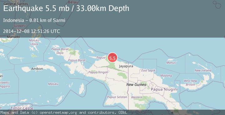 Map of NEAR N COAST OF PAPUA, INDONESIA