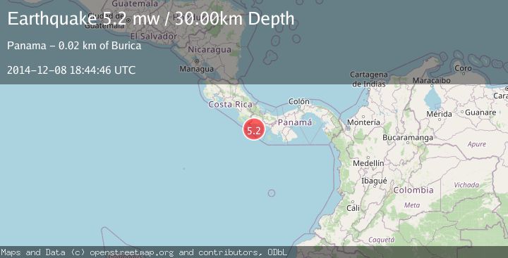 Map of PANAMA-COSTA RICA BORDER REGION