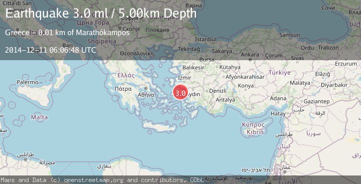 Map of DODECANESE ISLANDS, GREECE