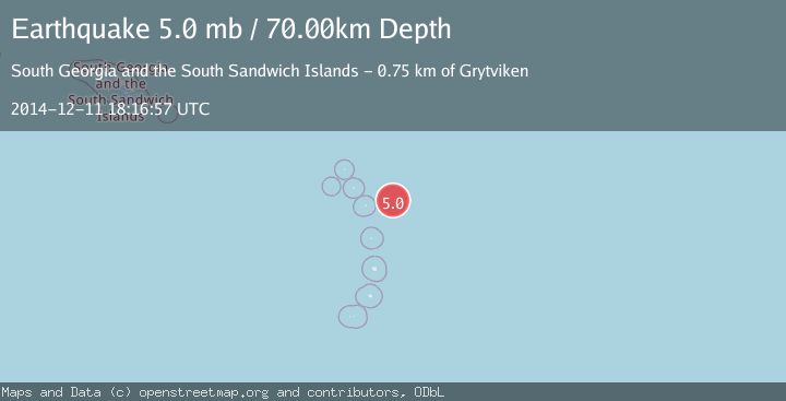 Map of SOUTH SANDWICH ISLANDS REGION