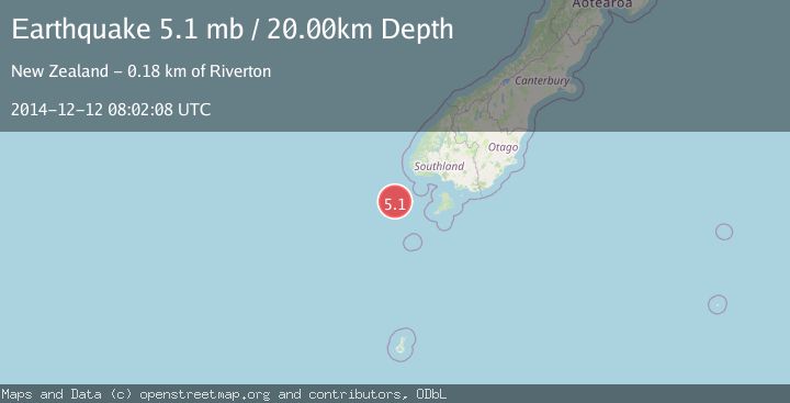 Map of OFF W. COAST OF S. ISLAND, N.Z.