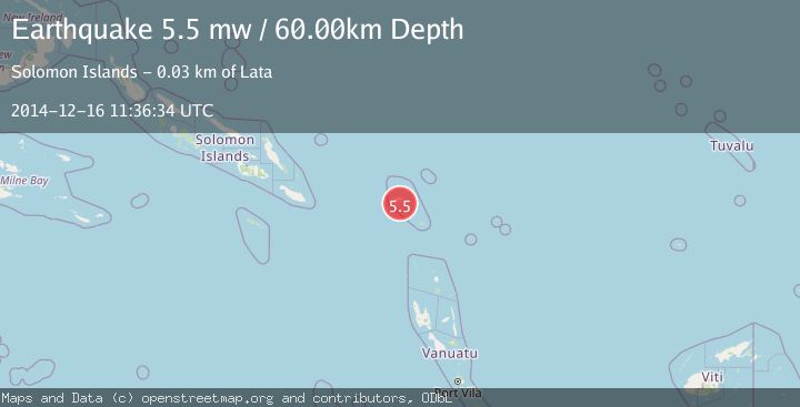 Map of SANTA CRUZ ISLANDS