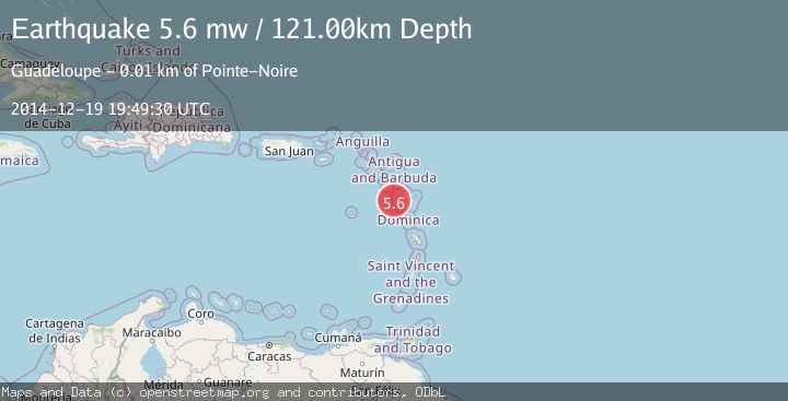 Map of GUADELOUPE REGION, LEEWARD ISL.
