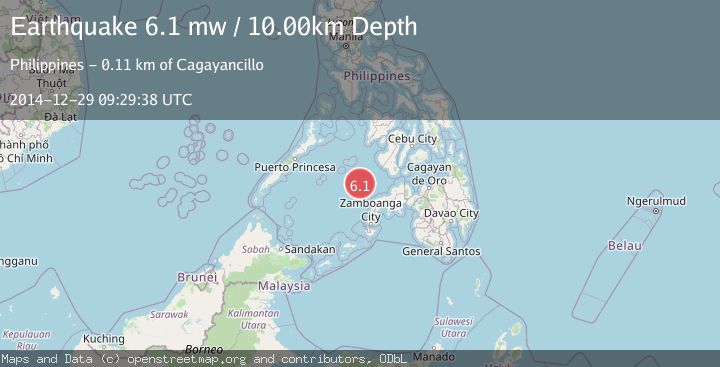 Map of MINDANAO, PHILIPPINES
