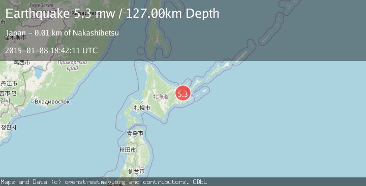 Map of HOKKAIDO, JAPAN REGION