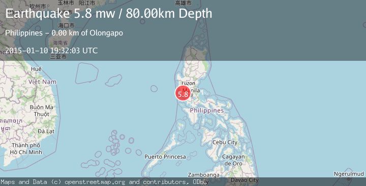 Map of LUZON, PHILIPPINES
