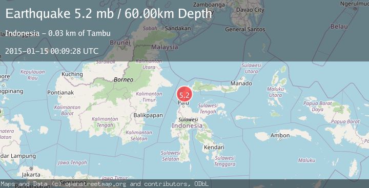 Map of MINAHASA, SULAWESI, INDONESIA