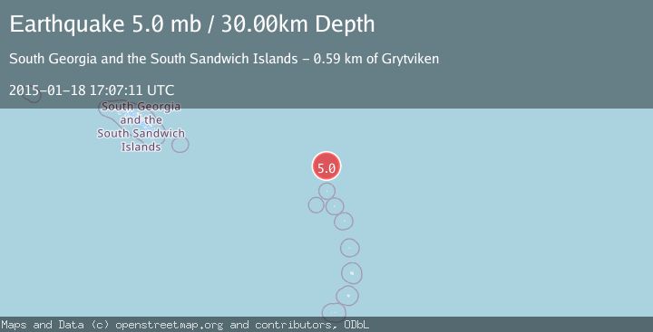 Map of SOUTH SANDWICH ISLANDS REGION
