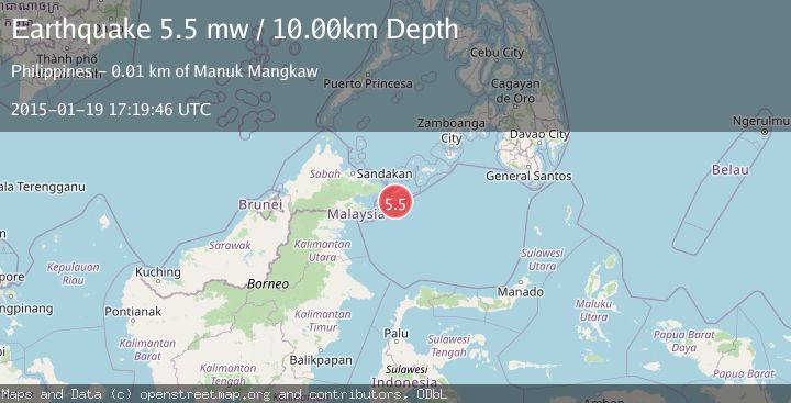 Map of SULU ARCHIPELAGO, PHILIPPINES