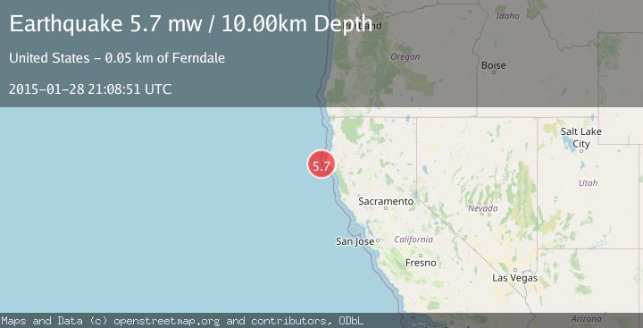 Map of OFFSHORE NORTHERN CALIFORNIA