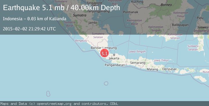 Map of SUNDA STRAIT, INDONESIA