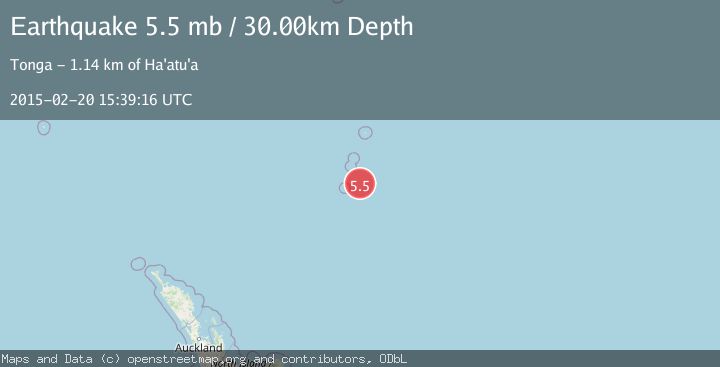 Map of KERMADEC ISLANDS REGION