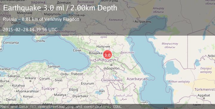 Map of CAUCASUS REGION, RUSSIA