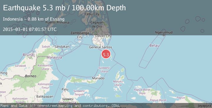 Map of KEPULAUAN TALAUD, INDONESIA