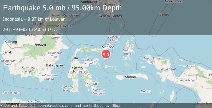 Map of MINAHASA, SULAWESI, INDONESIA