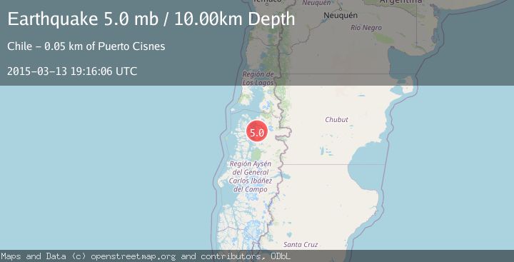 Map of NEAR COAST OF AISEN, CHILE