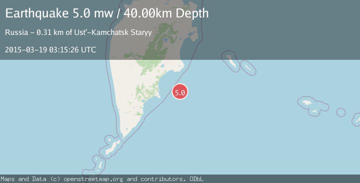 Map of OFF EAST COAST OF KAMCHATKA