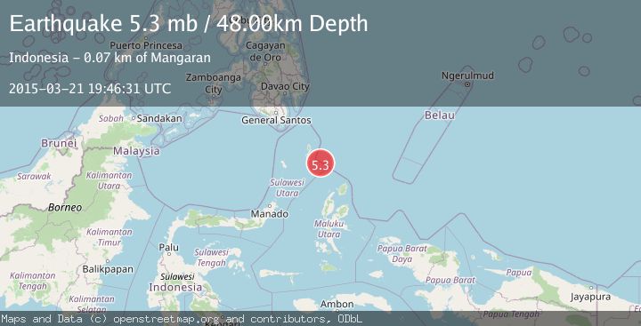 Map of KEPULAUAN TALAUD, INDONESIA
