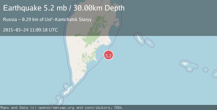 Map of OFF EAST COAST OF KAMCHATKA