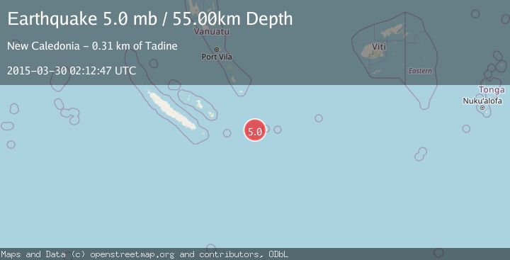 Map of SOUTHEAST OF LOYALTY ISLANDS