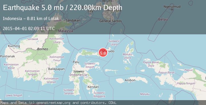 Map of MINAHASA, SULAWESI, INDONESIA