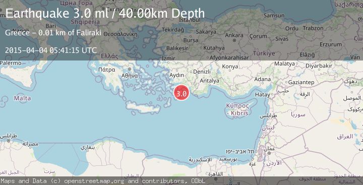 Map of DODECANESE IS.-TURKEY BORDER REG
