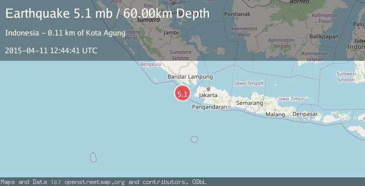 Map of SUNDA STRAIT, INDONESIA